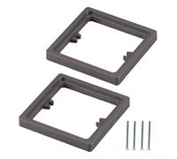 Single Socket Spacer, 2Pcs Square Spacer 10MM Single Socket Spacer, 1 Gang Frame Plate With 4 Screws, For Living Room School Office(Gray)