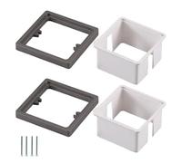 Single Socket Spacer Electrical Outlet Box Extender Square Grey 2 Pack
