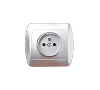 Single Socket with/u 16A IP20 Aluminium Simon Akord AGZ1E/26