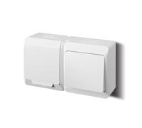 Single socket with/u 2P + Z + connector HERMES 0327-12