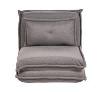Single Sofa Bed DELLEN Fabric Dark Grey