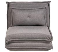 Single Sofa Bed DELLEN Fabric Dark Grey