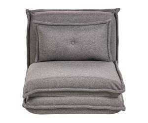 Single Sofa Bed DELLEN Fabric Dark Grey
