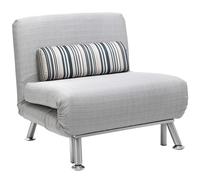 Single Sofa Bed Folding Chair Sleeper Guest Steel Frame Foldable Grey