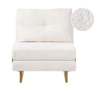 Single Sofa Bed JERSLEV Boucle Off-White
