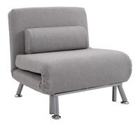 Homcom Single Folding 5 Position Convertible Sleeper Chair Sofa Bed In Dark Grey Dark Grey