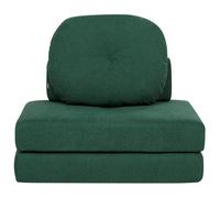 Single Sofa Bed OLDEN Fabric Dark Green