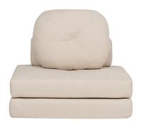 Single Sofa Bed OLDEN Fabric Light Beige