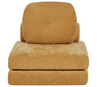 Single Sofa Bed OLDEN Fabric Mustard