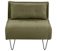 Single Sofa Bed VESTFOLD Fabric Olive Green