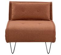 Single Sofa Bed VESTFOLD Fabric Orange