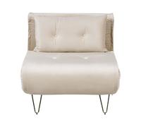 Single Sofa Bed VESTFOLD Velvet Beige