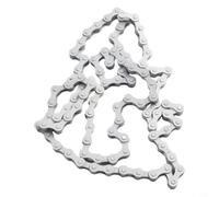 Single Speed Bike Chain 96 Links Anti-Rust Steel(White)