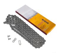 Single Speed Bike Chain High Carbon Steel X410 For Bicycles & E-Bikes Rust Resistant Coating Consistent Performance 1/2x1/8 112L 114L Half Link Pin Black Silver Gold Plus(A)