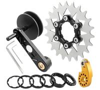 Single Speed Chain Tensioner Cassette COGS Bike Aluminum Alloy Bicycle Single Speed Adjuster Converter Cassette Cog Bike