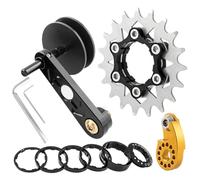 Single Speed Chain Tensioner Cassette COGS Bike Aluminum Alloy Bicycle Single Speed Adjuster Converter Cassette Cog Bike