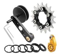 Single Speed Chain Tensioner Cassette COGS Bike Aluminum Alloy Bicycle Single Speed Adjuster Converter Cassette Cog Bike