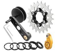 Single Speed Chain Tensioner Cassette COGS Bike Aluminum Alloy Bicycle Single Speed Adjuster Converter Cassette Cog Bike