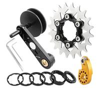 Single Speed Chain Tensioner Cassette COGS Bike Aluminum Alloy Bicycle Single Speed Adjuster Converter Cassette Cog Bike