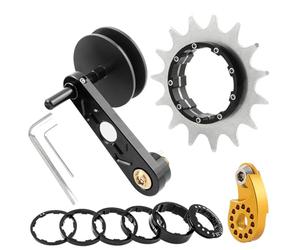 Single Speed Chain Tensioner Cassette COGS Bike Aluminum Alloy Bicycle Single Speed Adjuster Converter Cassette Cog Bike