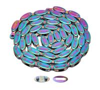 Single Speed Cycling Chain 100 Links for Fixed Gear Bikes, Rainbow Rugby Design - High Strength, Smooth Silent Ride, Durable Manganese Steel