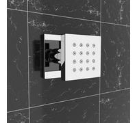 Single Square Chrome Plated Brass Shower Bath Body Massage Jets