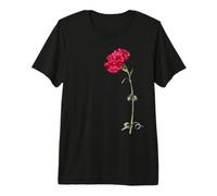 Single Stem Red Carnation Insulated Premium T-Shirt
