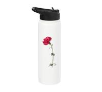 Single Stem Red Carnation Insulated Stainless Steel Insulated Water Bottle