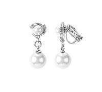 Single Stud Earrings for Women Earring Dangle Zirconia Earrings Silver With Clips Earrings Leather Drop Earrings (D, One Size)