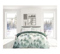 (Single) Super Soft Reversible Misty Forest Duvet Set-Green
