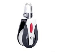 Single Swivel Pulley Sheave Block 1Pc, 316 Stainless Steel 1500Lbs | Sheave block, swivel shackle, low friction bearing, fits 12mm rope, 1500lbs load, marine use for sailboat kayak canoe