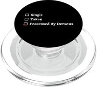 Single Taken Possessed By Demons Funny Satan Check Box Humor PopSockets PopGrip for MagSafe