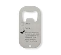 Single Taken Waiting for a Wizard to Invite me on an Adventure Meme Stainless Steel Bottle Opener Silver