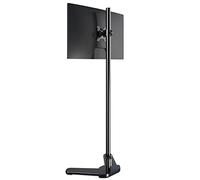 Single Tall Monitor Mount, Extra Long Computer Stand with 47 inch Pole, Floor Computer Stand, Free-Standing Monitor Desk Mount Support 13 to 27 inch Screen,22lbs