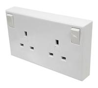 Single to Double Socket Converter (1 to 2 Gang)