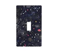 Single Toggle Switch Cover Plate, Constellation Star Galaxies, Decorative Wall Plate for Light Switches, Standard Switchplate, 1-Gang Switch Electrical Cover Plates, Decor Outlet Covers for Home
