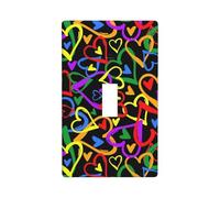 Single Toggle Switch Cover Plate, Gay Pride Rainbow, Decorative Wall Plate for Light Switches, Standard Switchplate, 1-Gang Switch Electrical Cover Plates, Decor Outlet Covers for Home & Office