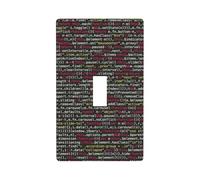 Single Toggle Switch Cover Plate, Programmer Programming Code, Decorative Wall Plate for Light Switches, Standard Switchplate, 1-Gang Switch Electrical Cover Plates, Decor Outlet Covers for Home