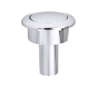 Single Toilet Flush Button, Silver Chrome Toilet Flush Buttons Replacement Compatible with Siamp Storm 33A, 2.2x1.9 Inch ABS Toilet Push Button Repair Parts