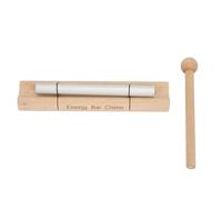 Single Tone Energy Chime, Meditation Solo Hand Chime, Cherry Wood and Aluminum Alloy Construction, Mindfulness Meditation Relaxation Tool with Mallet, for Yoga Prayer Eastern Energ (Moon Shaped)