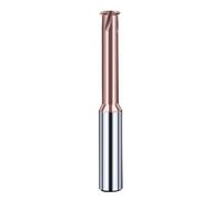 Single Tooth Carbide Thread Milling Cutter, M1 M1.2 M1.6 M2 M2.5 M3 M4 M5 M6 M12 Tungsten Carbide Single Tooth Spiral Milling Cutter 3 Flutes Solid Carbide Thread End Mill(M2.5X0.45)