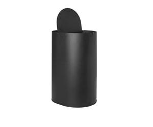 Single Trash Can Large Black