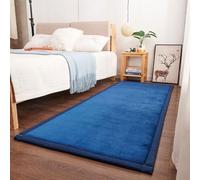 Single tree forest Coral Velvet Area Rugs, Kid’s Floor Play Mat, Nursery Rug, Girls Boys Play Room Bedroom Nursery Carpet-Navy Blue-80 * 150cm