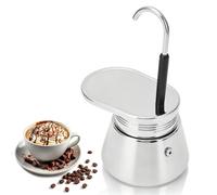 Single Tube Mocha Pot,Stovetop Espresso Maker,1 Cup 50ml Stainless Steel Hand Pour Latte Classic Coffee Pot Portable Mini Italian Type Espresso Cup Coffee Maker Brew for Camping Travel Home (50ml)