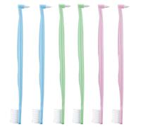 Single Tufted Tapered Toothbrush,6PCS Double Ended Interdental Brushes,Orthodontic Toothbrushes,V-Trim Bristles Toothbrushes for Braces for Dental Cleaning for Sensitive Gums Deep Cleaning(Multicolor)