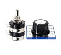 Single-turn carbon film potentiometer 1pcs 20S converter speed regulating potentiometer Rotary switch 2W 1K 2K 5K 10K 20K 100K 500K ohm(13x8x17mm,2K)