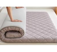 Single/Twin/Queen/King Size Japanese Futon Mattress Floor Sleeping Mat,Foldable Mattress Tatami Mat,Portable Sleeping Pad for Camping Dormitory (Gray,80x190cm)