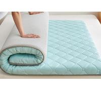 Single/Twin/Queen/King Size Japanese Futon Mattress Floor Sleeping Mat,Foldable Mattress Tatami Mat,Portable Sleeping Pad for Camping Dormitory (Green,180x200cm)