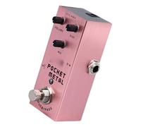Single Type Electric Guitar Effects Pedal, Portable Durable Simple Unique Tone Metal Electric Guitar Effects Pedal Adjust Strength for Performance (AN-04 Pink)