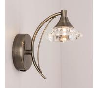 Single Wall Light and Sconce Antique Brass Finish Harper Living Bronze One Size